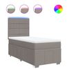 vidaXL Boxspringbett mit Matratze Taupe 90x200 cm Stoff