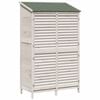 vidaXL Gartenschuppen Wei&szlig; 106 x 56 x 176,5 cm Massivholz aus Fichte