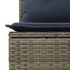 vidaXL | Gartensofa | mit Kissen Grau 124 x 62 x 69cm Poly-Rattan