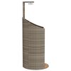 vidaXL Gartendusche Grau 100x100x241,5 cm Poly Rattan Akazienholz