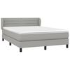 vidaXL Boxspringbett mit Matratze Hellgrau 140x190 cm Stoff
