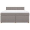 vidaXL Boxspringbett mit Matratze Taupe 180x200 cm Stoff