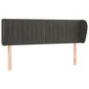 vidaXL Kopfteil mit Ohren Dunkelgrau 147x23x78/88 cm Samt