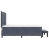 vidaXL Boxspringbett mit Matratze Dunkelgrau 160 x 200 cm Samt