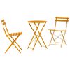 vidaXL Klapp Bistro Set 3 Stk. Senf Stahl