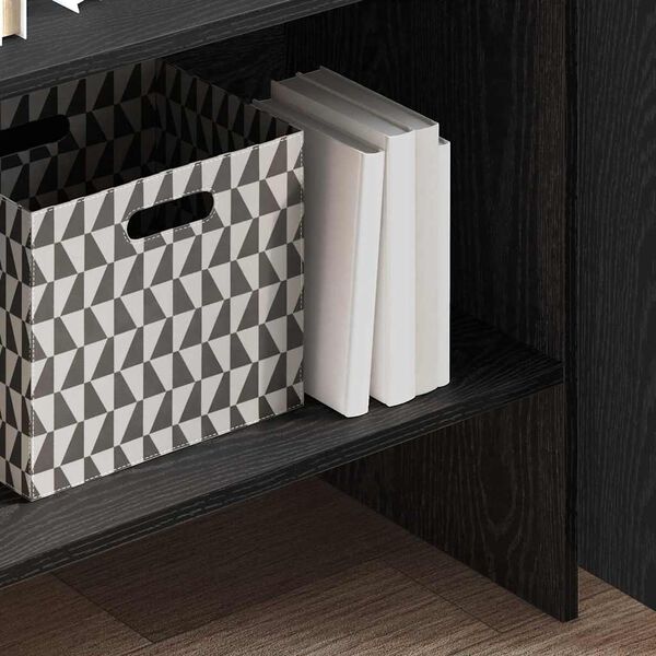 vidaXL B&uuml;cherregal Schwarz Eichen-Optik 60 x 35 x 180 cm Holzwerkstoff