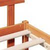 vidaXL Bettgestell mit Kopfteil Braun 90 x 190 cm Massivholz Kiefer