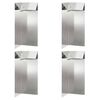 vidaXL Schneckenzaun 4 stk. 10 x 10 x 25 cm Edelstahl Silber