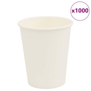 vidaXL Pappbecher 1000 Stk. 8oz 200ml Wei&szlig;