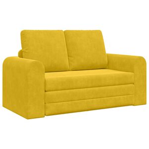 vidaXL Schlafsofa 60cm Gelb Samt