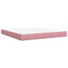 vidaXL Boxspringbett mit Matratze Rosa 180x200 cm Samt