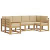 vidaXL Outdoor-Sofagarnitur mit Kissen 6 pcs Wei&szlig; und Beige