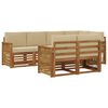 vidaXL Outdoor-Sofagarnitur 6 stk. Natur