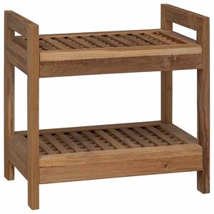 vidaXL Badregal Natur 45 x 30 x 45 cm Massivholz Teak