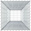 vidaXL Gabionen Hochbeet Silber 50 x 50 x 150 cm Verzinkter Stahl