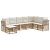 vidaXL Outdoor-Sofagarnitur Natur Polyester