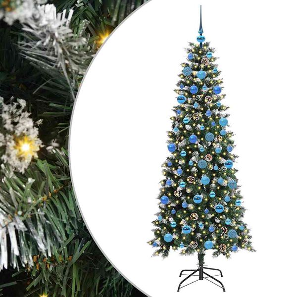 vidaXL K&uuml;nstlicher Weihnachtsbaum mit 300 LEDs mit St&auml;nder Gr&uuml;n 180 cm