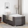 vidaXL Bettrahmen mit Matratze Grau 100 x 200 cm Stoff