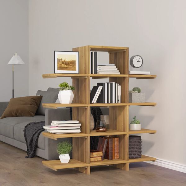 vidaXL Bücherregal 100x30x120 cm Massivholz Teak
