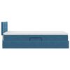 vidaXL Bett mit Stauraum und LED mit LED Dunkelblau 90 x 190 cm Samt