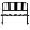 vidaXL Gartenbank Schwarz 104 x 54 x 93cm Stahl