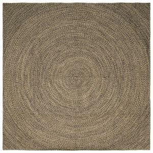 vidaXL Bereichsteppiche Nat&uuml;rlich und Schwarz 200 x 200 cm Jute