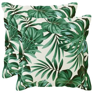 vidaXL Kissenbezug 2 stk. HOUTEN Blattmuster 30 x 30 cm Polyester