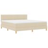 vidaXL Boxspringbett mit Matratze Creme 180 x 200 cm Stoff