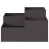 vidaXL Gartenblumentopf Schwarz 100 x 100 x 48 cm Stahl