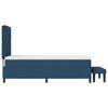vidaXL Boxspringbett mit Matratze mit Kopfteil Blau 80 x 200 cm Stoff