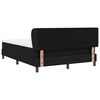 vidaXL Boxspringbett mit Matratze Schwarz 160 x 200 cm Stoff