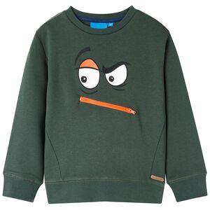 Kinder-Sweatshirt Dunkelgr&uuml;n 92
