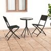 vidaXL 3-tlg. Bistro-Set Stahl Schwarz