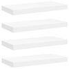vidaXL Schwebende Wandregale 4 Stk. Wei&szlig; 50x23,5x3,8cm MDF
