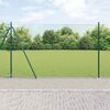 vidaXL Zaun mit Pfosten Gr&uuml;n 1,5 x 10 m Stahl