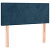 vidaXL Boxspringbett mit Matratze Dunkelblau 100x200 cm Samt