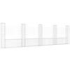vidaXL Gabionenkorb U-Form mit 5 S&auml;ulen Eisen 500x20x150 cm