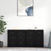 vidaXL Sideboards 2 pcs Schwarz Eichen-Optik 70 x 35,5 x 67,5 cm