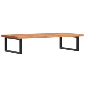 vidaXL Waschbeckenregal Wandmontage Stahl und Massivholz Buche