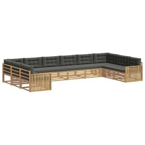 vidaXL Sofagarnituren 10 stk. Wei&szlig; und Anthrazit Polyester