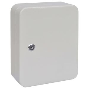 vidaXL Schl&uuml;sselbox mit Schloss Elfenbein 20 x 7,5 x 25 cm Stahl