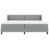 vidaXL Boxspringbett mit Matratze Hellgrau 200 x 200 cm Stoff