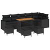 vidaXL Gartensofa-set 10 stk. Schwarz Poly-Rattan
