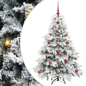 vidaXL K&uuml;nstlicher Weihnachtsbaum mit 150 LEDs Wei&szlig; 120 cm PE und PVC