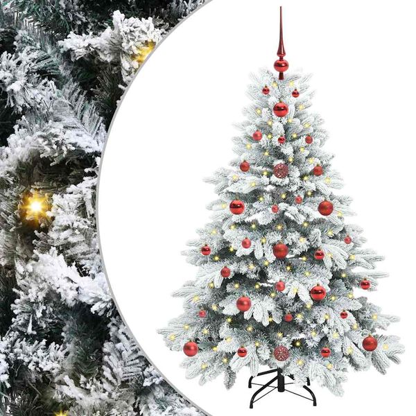 vidaXL K&uuml;nstlicher Weihnachtsbaum mit 150 LEDs Wei&szlig; 120 cm PE und PVC