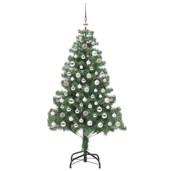 vidaXL Weihnachtsbaum mit 300 LEDs mit St&auml;nder Gr&uuml;n 180 cm PVC