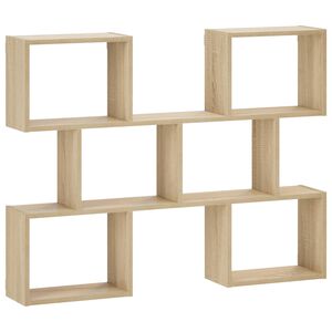 vidaXL Wandregal Sonoma-Eiche 103 x 17 x 80 cm Holzwerkstoff