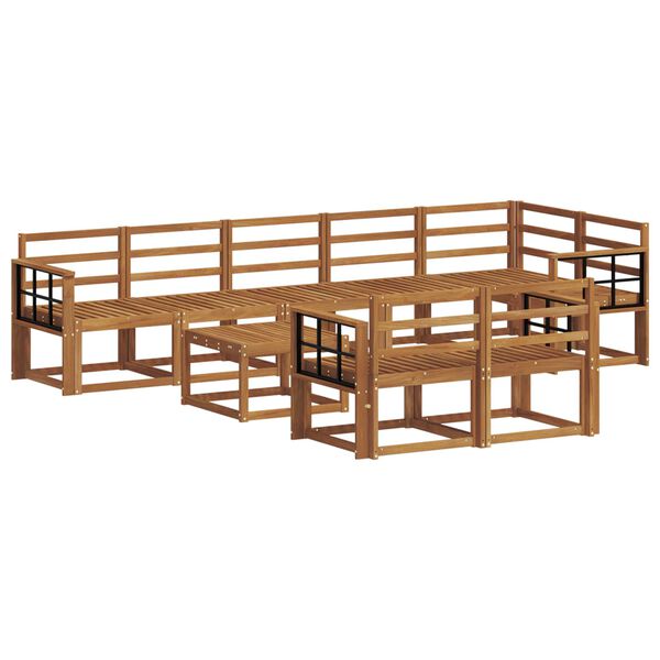 vidaXL Outdoor-Sofagarnitur 9 pcs Natur Massivholz Akazie