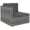 vidaXL 7-tlg. Garten-Lounge-Set Poly Rattan Grau
