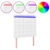vidaXL LED Kopfteil Wei&szlig; 90x5x118/128 cm Kunstleder